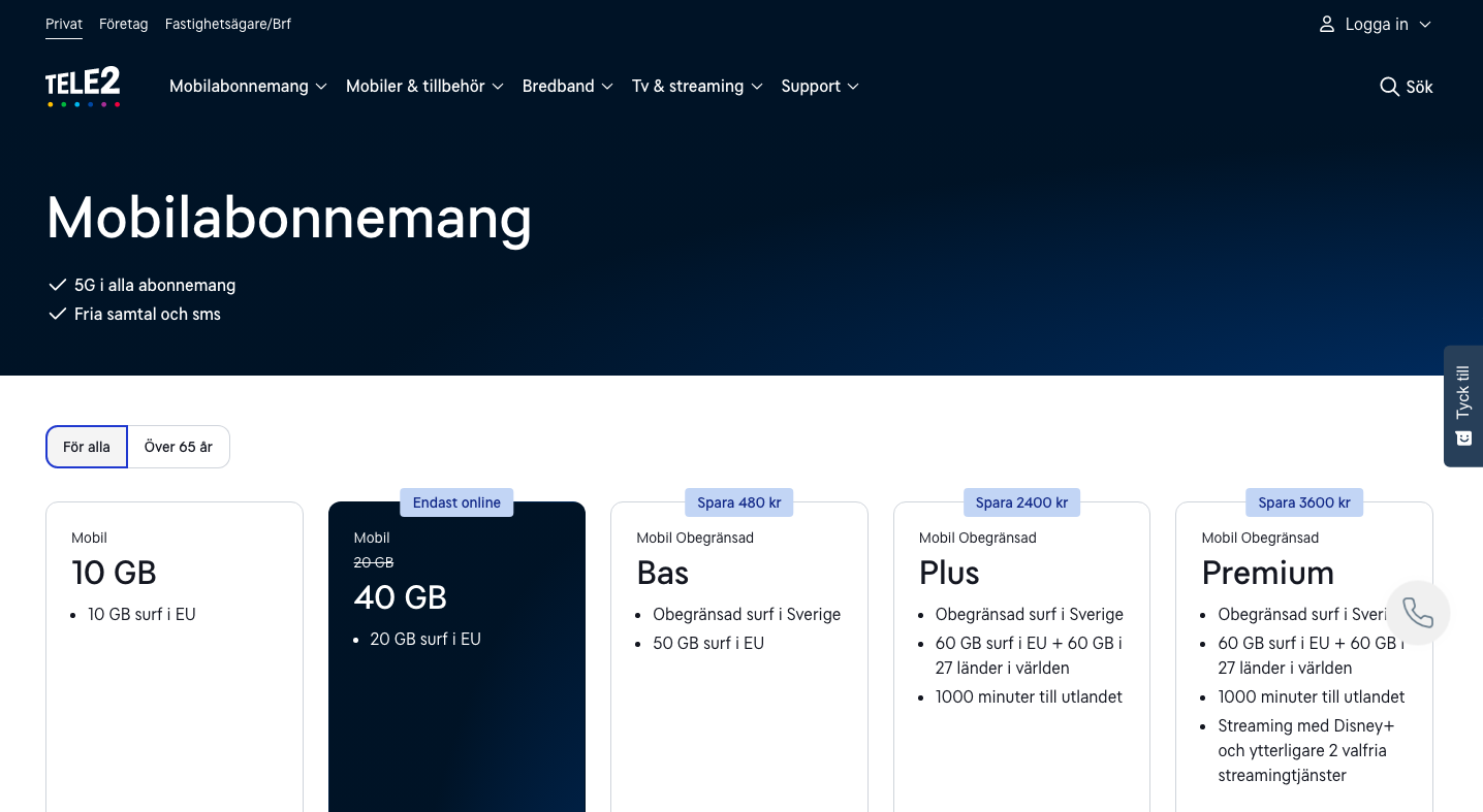 tele2 skärmbild
