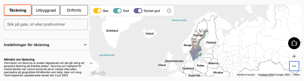 hallon täckningskarta
