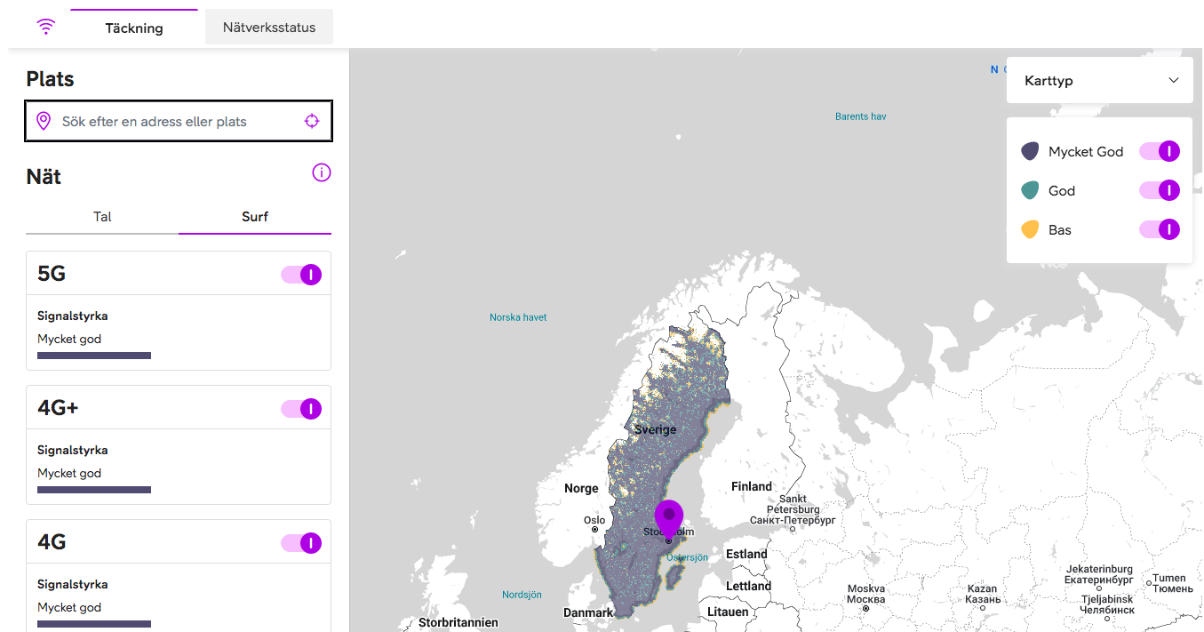 telia täckningskarta